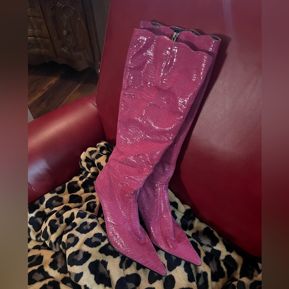 Dark Pink Boots. Make me an offer now!